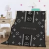 Louis Vuitton Dark Fleece Blanket Fashion Brand Home Decor Luxury