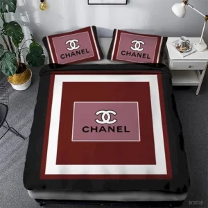 Chanel Paris Logo Brand Bedding Set Luxury Bedroom Home Decor Bedspread