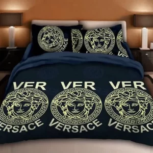 Versace Logo Brand Bedding Set Home Decor Luxury Bedspread Bedroom