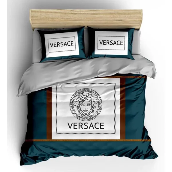 Versace Logo Brand Bedding Set Bedroom Home Decor Bedspread Luxury