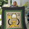 Gucci Garfield Logo Fleece Blanket Luxury Home Decor Fashion Brand