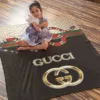 Gucci Snake Vip Logo Fleece Blanket Home Decor Luxury Fashion Brand