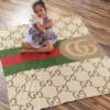 Gucci Logo Fleece Blanket Fashion Brand Home Decor Luxury