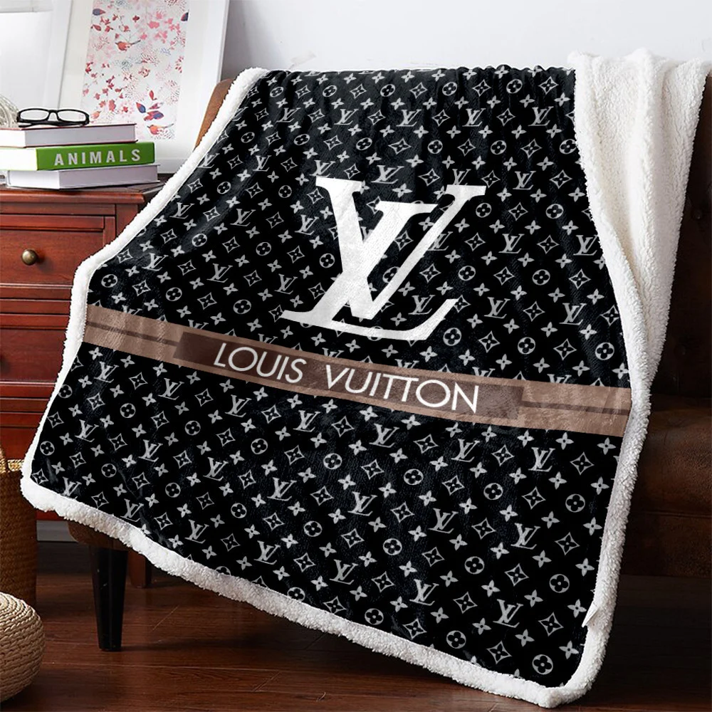 Louis Vuitton Fleece Blanket Fashion Brand Luxury Home Decor