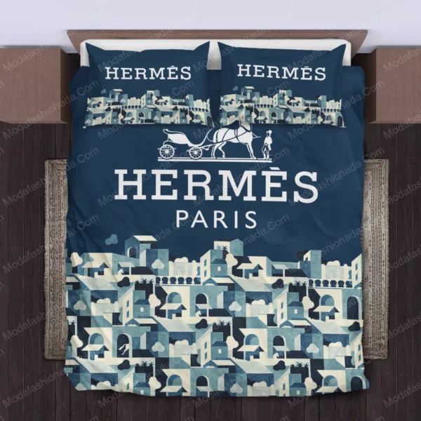 Copy Of Herm�S Logo Brand Bedding Set Bedspread Home Decor Luxury Bedroom