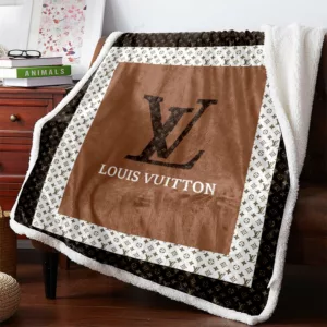 Louis Vuitton Brown Fleece Blanket Home Decor Luxury Fashion Brand