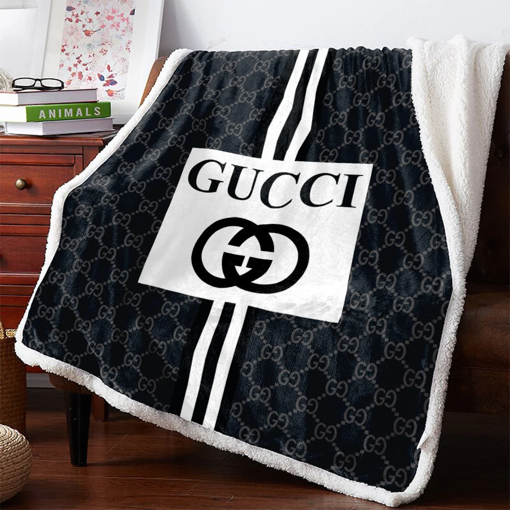 Gucci New Fleece Blanket Fashion Brand Home Decor Luxury