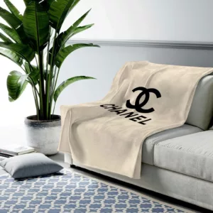Chanel Beige Fleece Blanket Fashion Brand Home Decor Luxury