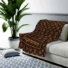 Louis Vuitton Supreme Brown Fleece Blanket Luxury Fashion Brand Home Decor