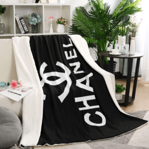 Chanel Black Classic Fleece Blanket Home Decor Fashion Brand Luxury