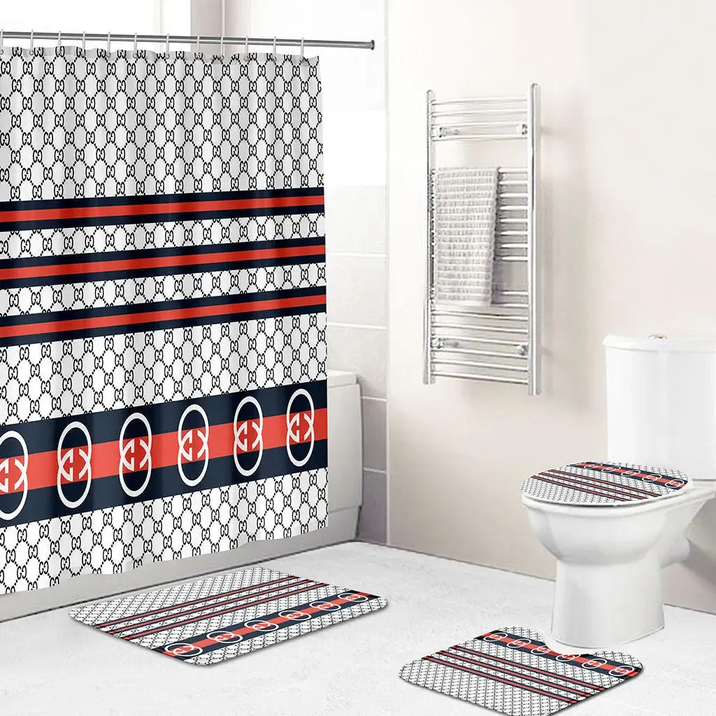 Guccinew Bathroom Set Luxury Fashion Brand Home Decor Hypebeast Bath Mat