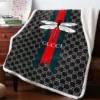 Gucci Dragonfly Fleece Blanket Home Decor Fashion Brand Luxury