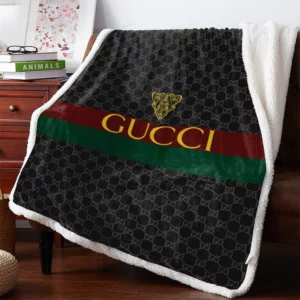 Gucci Fleece Blanket Fashion Brand Home Decor Luxury