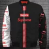 Supreme Black Bomber Jacket Outfit Fashion Brand Luxury