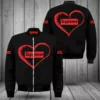 Supreme Heart Black Bomber Jacket Outfit Luxury Fashion Brand