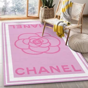 Chanel Pinky Rectangle Rug Home Decor Door Mat Fashion Brand Luxury Area Carpet