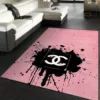 Chanel Paiting Rectangle Rug Luxury Fashion Brand Area Carpet Home Decor Door Mat