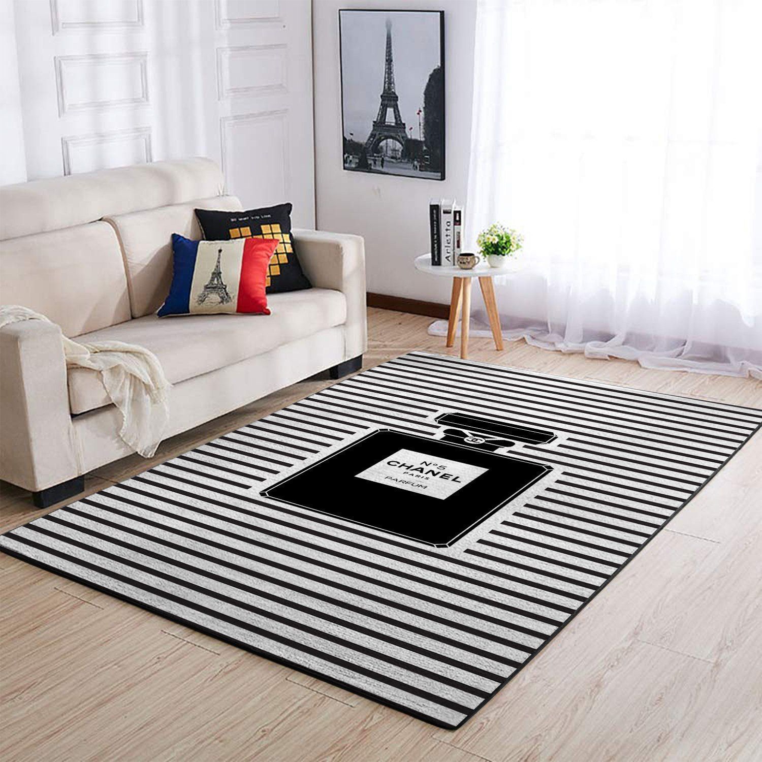 Chanel N Coco Rectangle Rug Luxury Fashion Brand Door Mat Home Decor Area Carpet