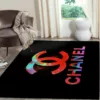 Chanel Red Colorful Rectangle Rug Door Mat Area Carpet Home Decor Luxury Fashion Brand
