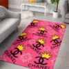 ChanelFlowers Crowns Rectangle Rug Door Mat Home Decor Fashion Brand Area Carpet Luxury