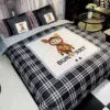 Burberry Logo Brand Bedding Set Bedspread Home Decor Luxury Bedroom