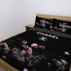 Chanel Flowers Logo Brand Bedding Set Bedspread Luxury Bedroom Home Decor