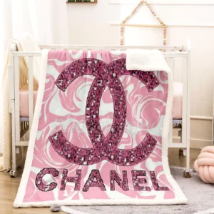 Chanel Pinky Fleece Blanket Fashion Brand Home Decor Luxury