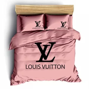 Louis Vuitton Pinky Logo Brand Bedding Set Bedroom Home Decor Bedspread Luxury