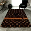 Louis Vuitton Brown Rectangle Rug Fashion Brand Luxury Home Decor Door Mat Area Carpet