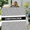 Dior Fleece Blanket Fashion Brand Home Decor Luxury