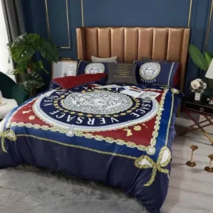 Versace Logo Brand Bedding Set Bedroom Bedspread Home Decor Luxury