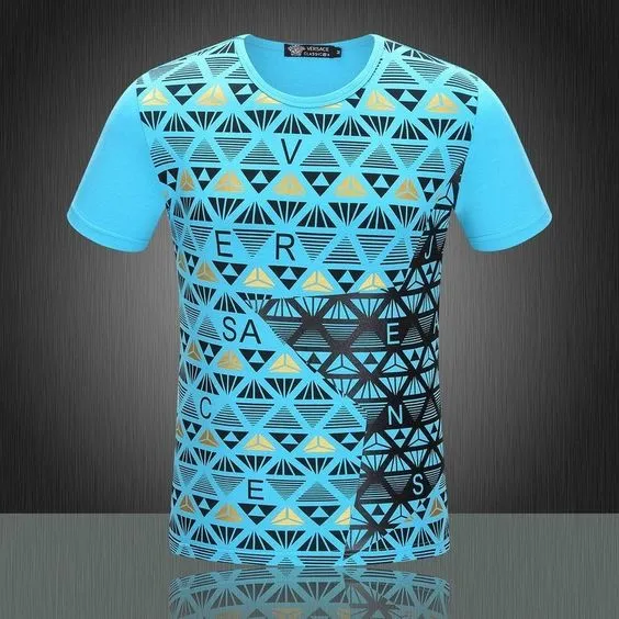 Versace Light Blue T Shirt Fashion Outfit Luxury