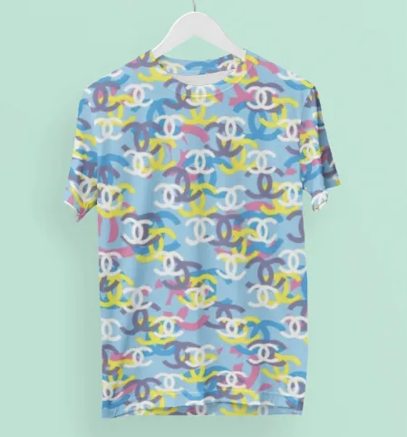 Chanel Multicolor Light Blue T Shirt Outfit Luxury Fashion