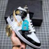 Air Jordan 1 Mid Black Gold Patent Leather 852542-007 On Sale