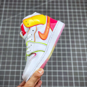 Air Jordan 1 Mid White Hyper Crimson-Pink For Sale