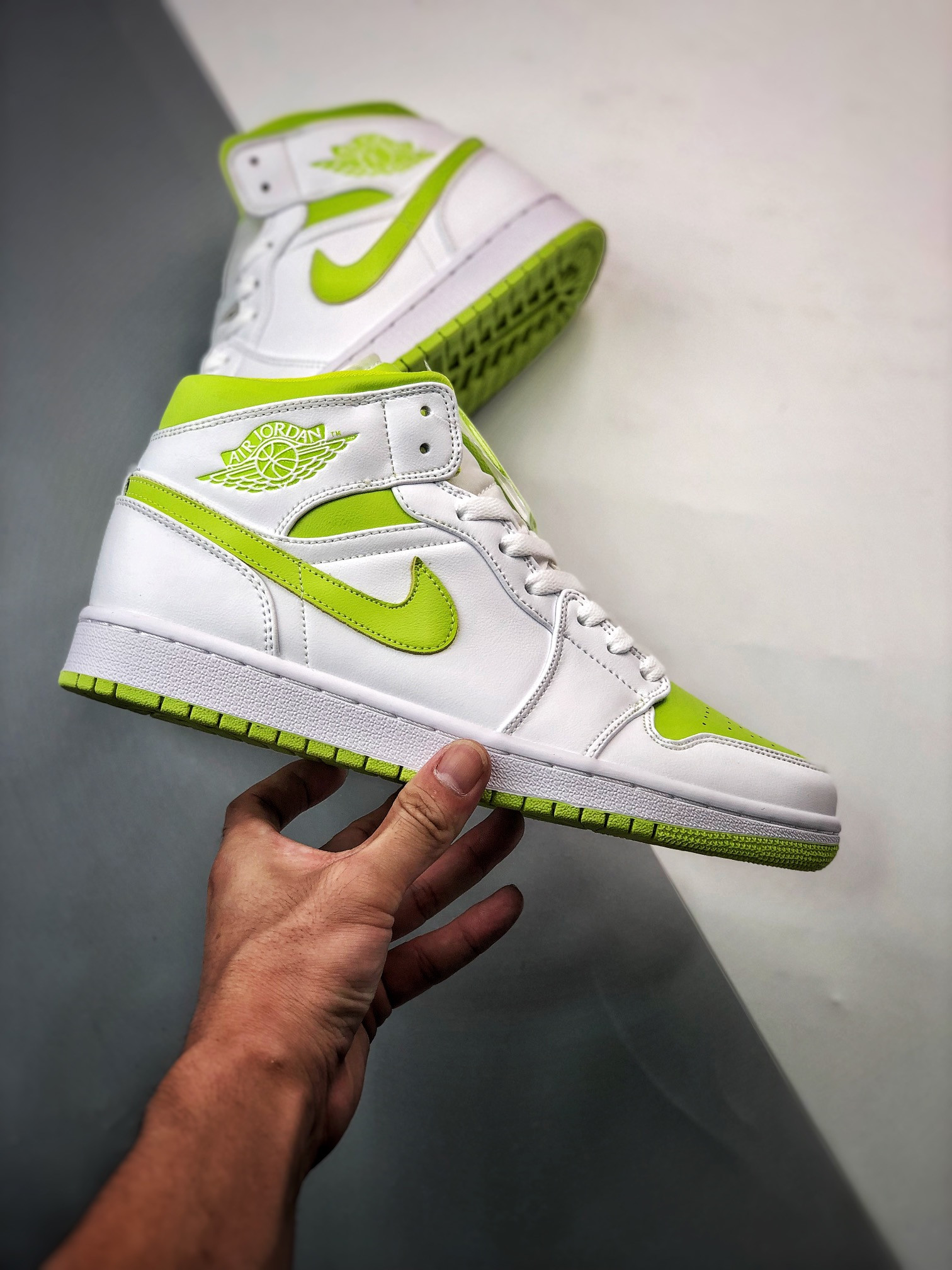 Air Jordan 1 Mid White Lime BQ6472-131 For Sale