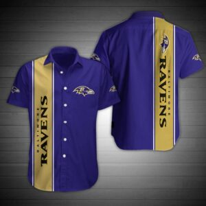 Baltimore Ravens Hawaiian Shirt Beach Summer Outfit