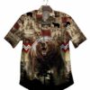 Bear Hunting Button Up Hawaiian Shirt