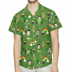 Betty Boop Fan Betty Boop Leprechaun St Patrick'S Day Hawaiian Shirt