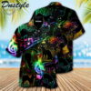 Black Cat The Magical Light Cats On Music Notes Edition Hawaiian Shirt