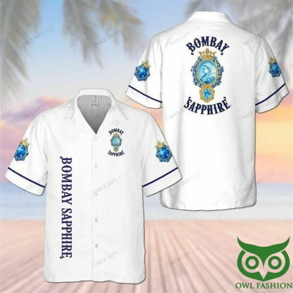 Bombay Sapphire White With And Lines Hawaiian Shirt