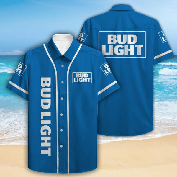 Bud Light Beer Hawaiian Shirt Summer Outfit Beach