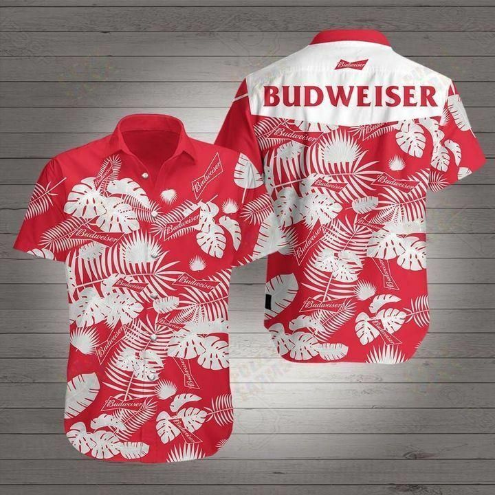 Budweiser Beer Floral Hawaiian Shirt