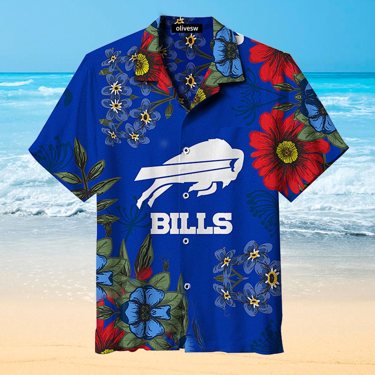 Buffalo Bills Baseball Retro Hawaiian Shirt