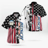 Busch Beer American Flag Hawaiian Shirt