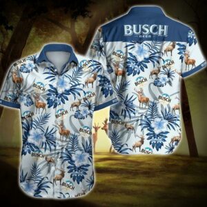 Busch Beer Hawaiian Shirt Summer Beach Outfit