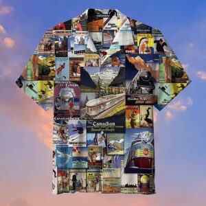 Canadian Pacific Railroad Adventures Retro Hawaiian Shirt