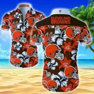 Cleveland Browns Floral Hawaiian Shirt