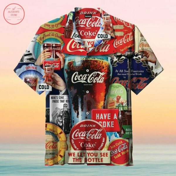 Cocacola Decades Of Tradition S Hawaiian Shirt