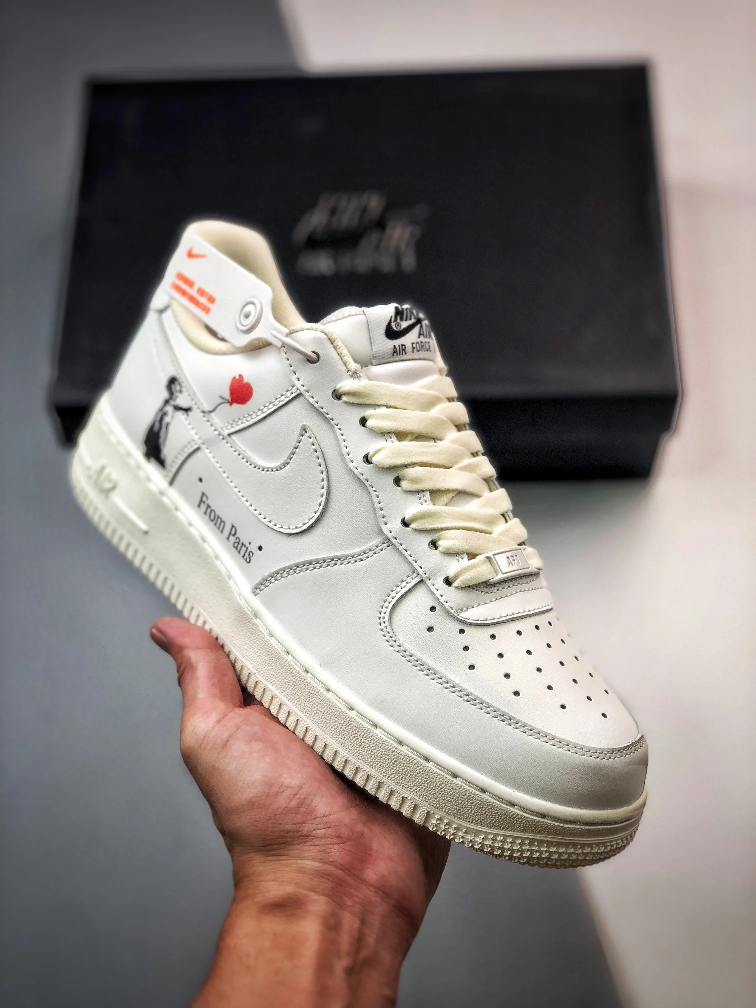 Custom Nike Air Force 1 Low From Paris With Love For Sale